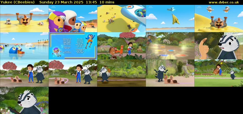 Yukee (CBeebies) Sunday 23 March 2025 13:45 - 13:55