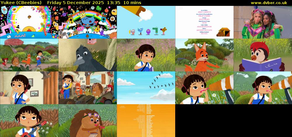 Yukee (CBeebies) Friday 5 December 2025 13:35 - 13:45