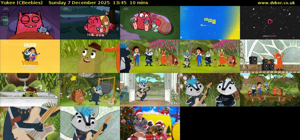 Yukee (CBeebies) Sunday 7 December 2025 13:45 - 13:55