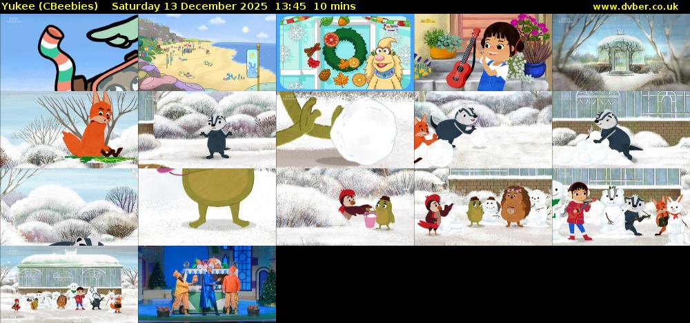 Yukee (CBeebies) Saturday 13 December 2025 13:45 - 13:55