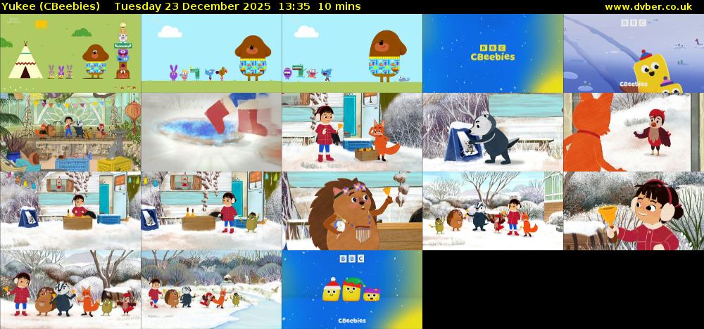 Yukee (CBeebies) Tuesday 23 December 2025 13:35 - 13:45