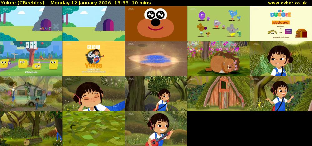 Yukee (CBeebies) Monday 12 January 2026 13:35 - 13:45