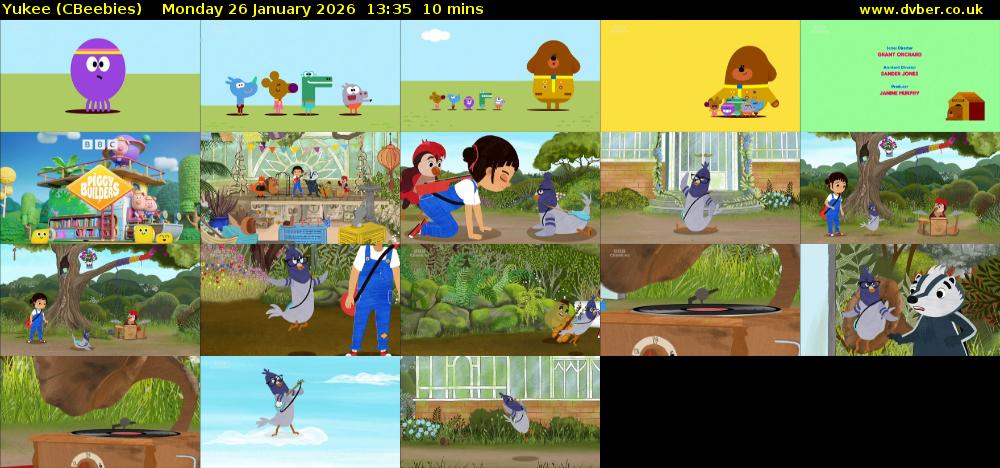 Yukee (CBeebies) Monday 26 January 2026 13:35 - 13:45