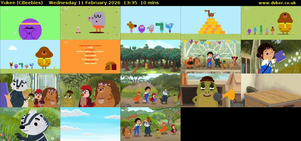 Yukee (CBeebies) Wednesday 11 February 2026 13:35 - 13:45