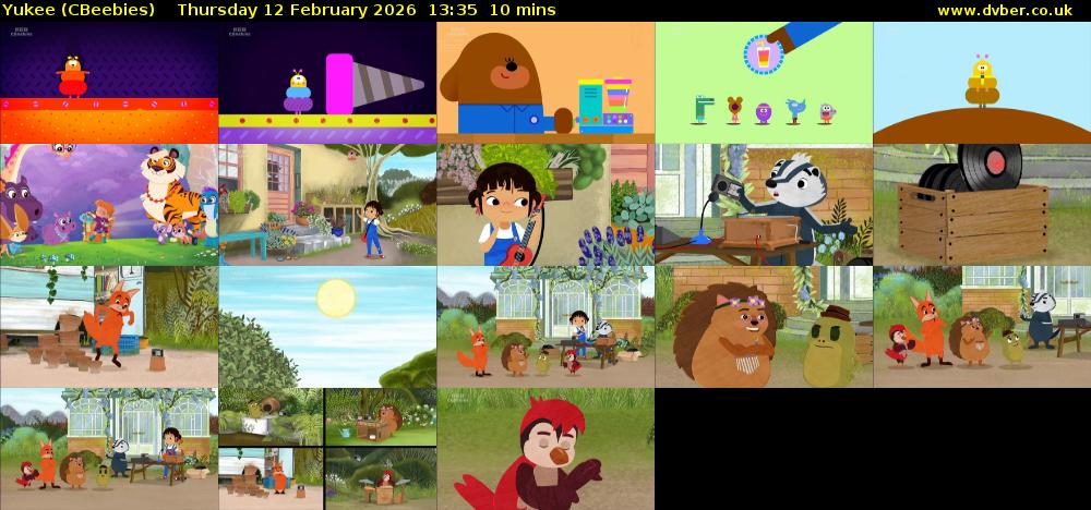 Yukee (CBeebies) Thursday 12 February 2026 13:35 - 13:45