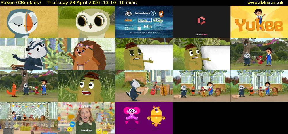 Yukee (CBeebies) Thursday 23 April 2026 13:10 - 13:20