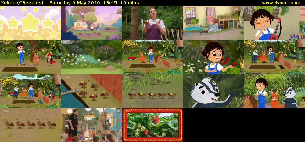 Yukee (CBeebies) Saturday 9 May 2026 13:45 - 13:55