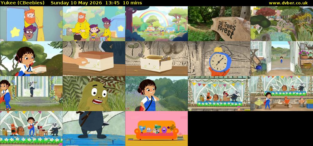 Yukee (CBeebies) Sunday 10 May 2026 13:45 - 13:55