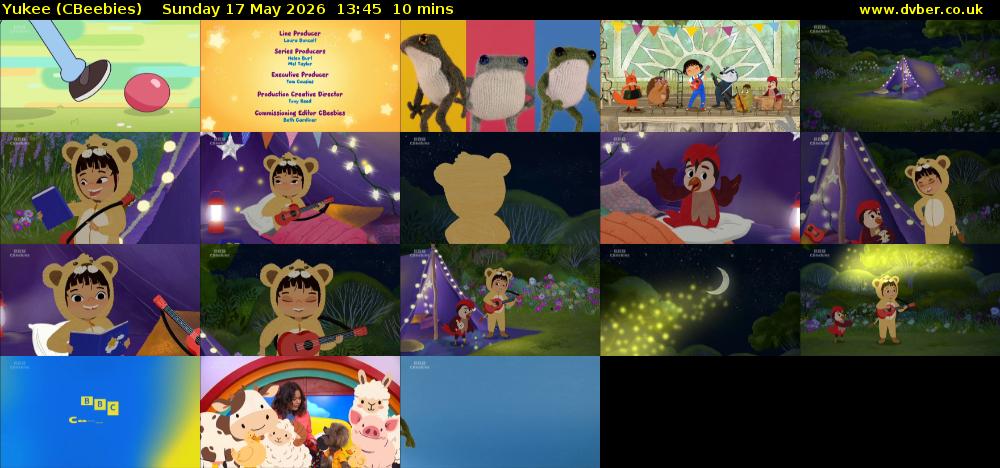 Yukee (CBeebies) Sunday 17 May 2026 13:45 - 13:55