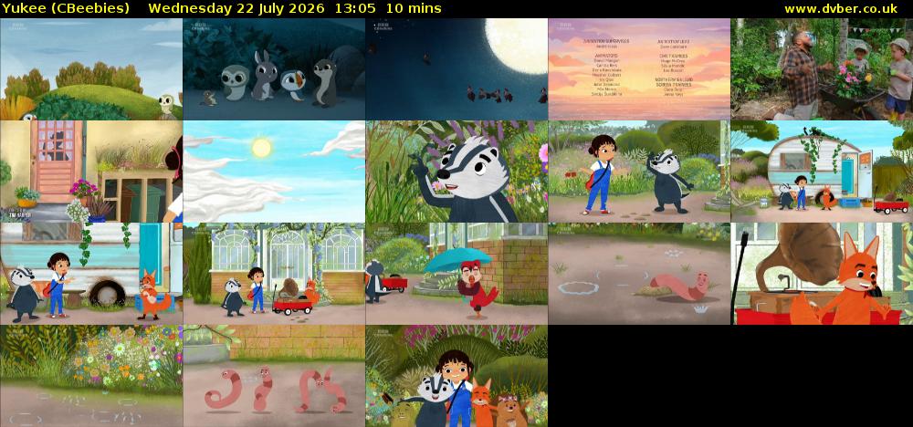 Yukee (CBeebies) Wednesday 22 July 2026 13:05 - 13:15