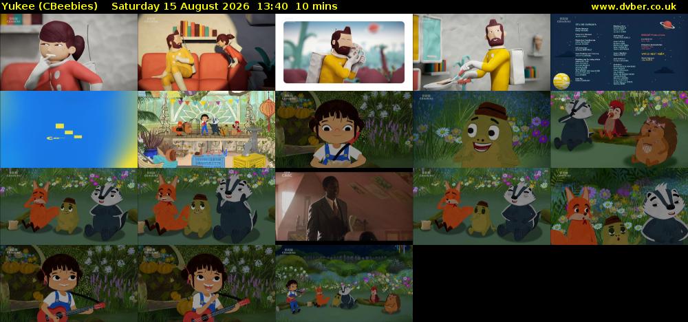 Yukee (CBeebies) Saturday 15 August 2026 13:40 - 13:50
