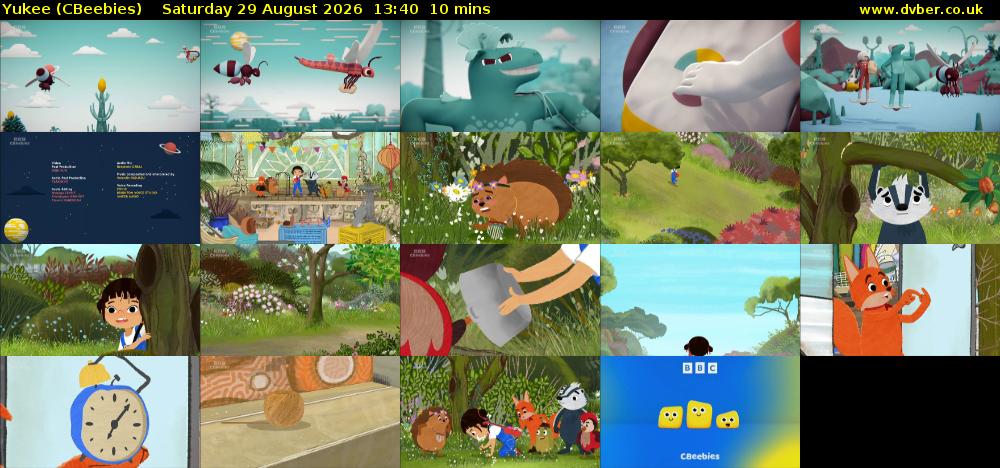 Yukee (CBeebies) Saturday 29 August 2026 13:40 - 13:50