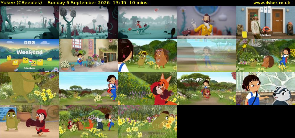 Yukee (CBeebies) Sunday 6 September 2026 13:45 - 13:55