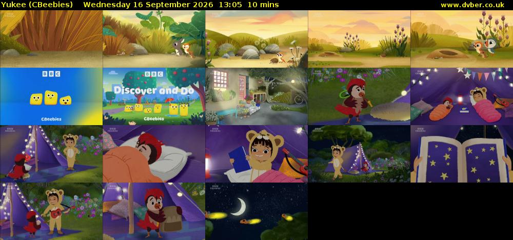 Yukee (CBeebies) Wednesday 16 September 2026 13:05 - 13:15