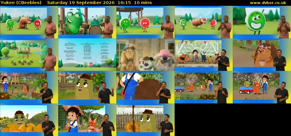 Yukee (CBeebies) Saturday 19 September 2026 16:15 - 16:25