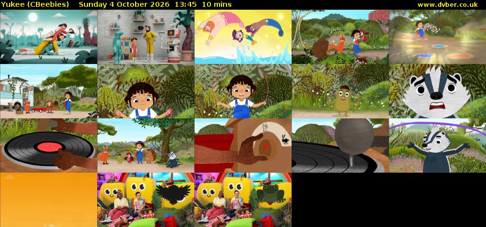 Yukee (CBeebies) Sunday 4 October 2026 13:45 - 13:55