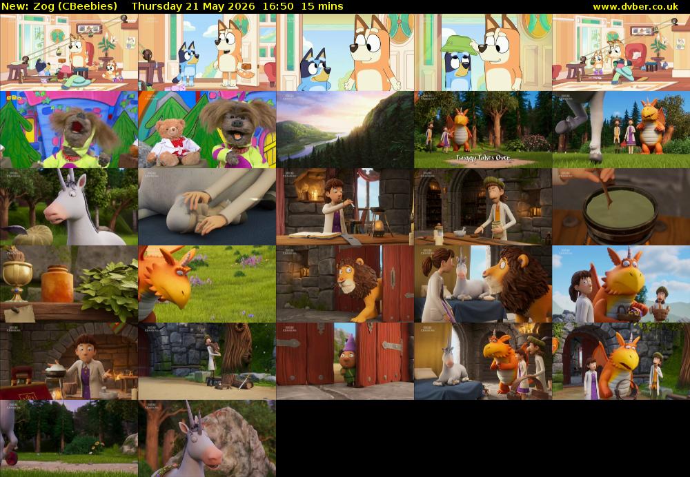 Zog (CBeebies) Thursday 21 May 2026 16:50 - 17:05