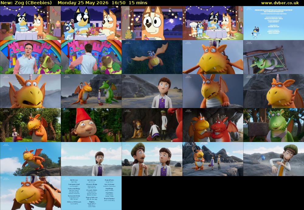 Zog (CBeebies) Monday 25 May 2026 16:50 - 17:05