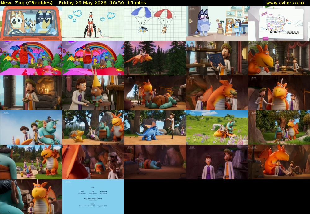 Zog (CBeebies) Friday 29 May 2026 16:50 - 17:05