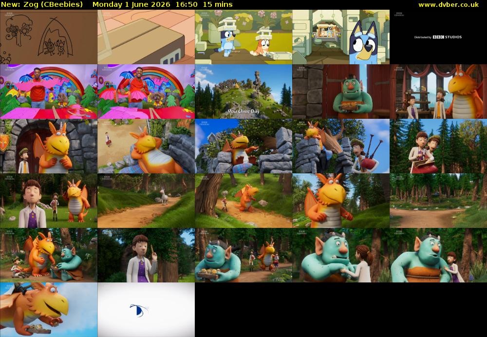 Zog (CBeebies) Monday 1 June 2026 16:50 - 17:05