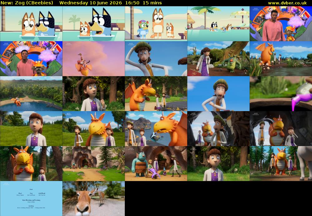 Zog (CBeebies) Wednesday 10 June 2026 16:50 - 17:05