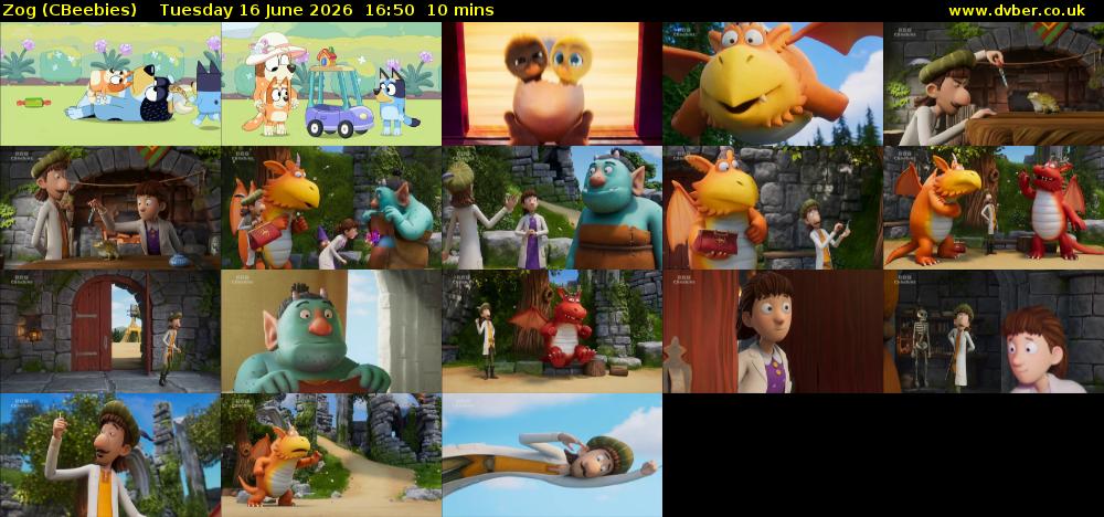 Zog (CBeebies) Tuesday 16 June 2026 16:50 - 17:00