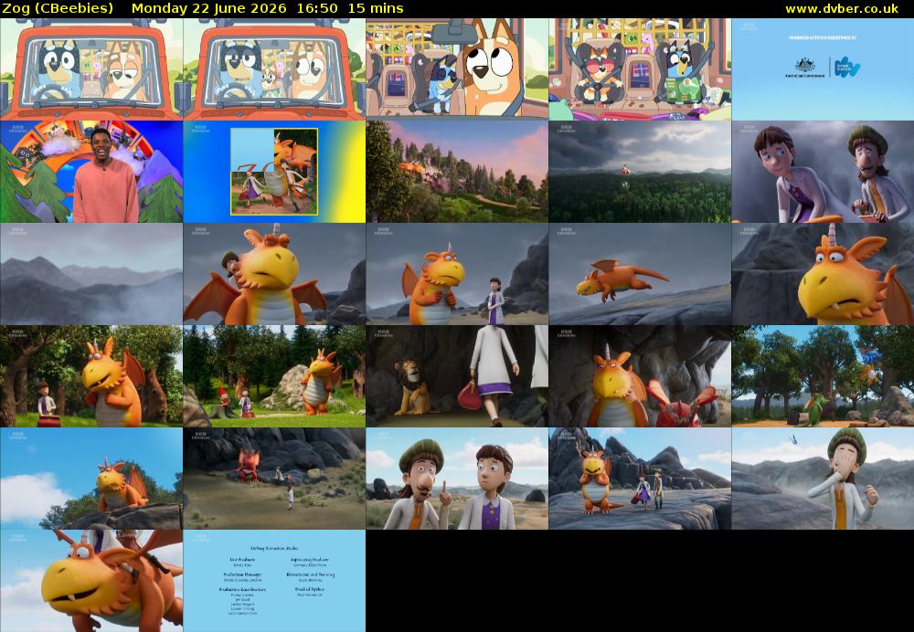 Zog (CBeebies) Monday 22 June 2026 16:50 - 17:05