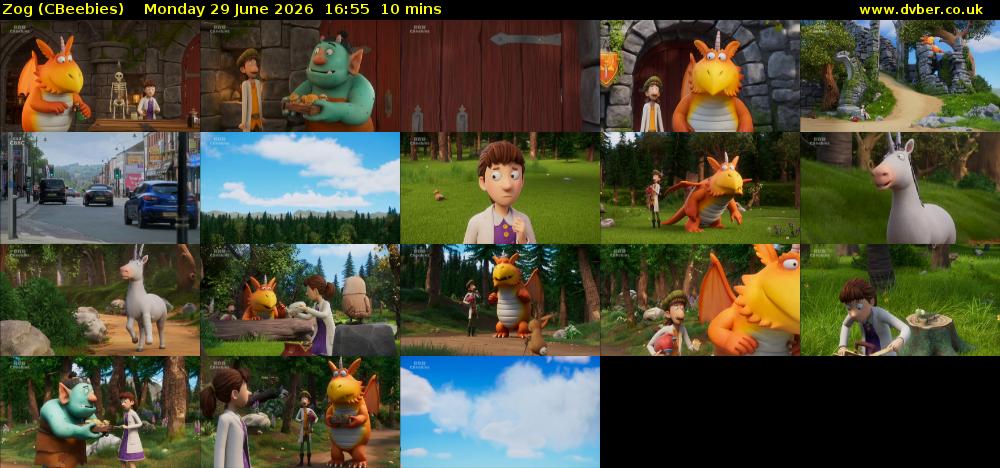 Zog (CBeebies) Monday 29 June 2026 16:55 - 17:05