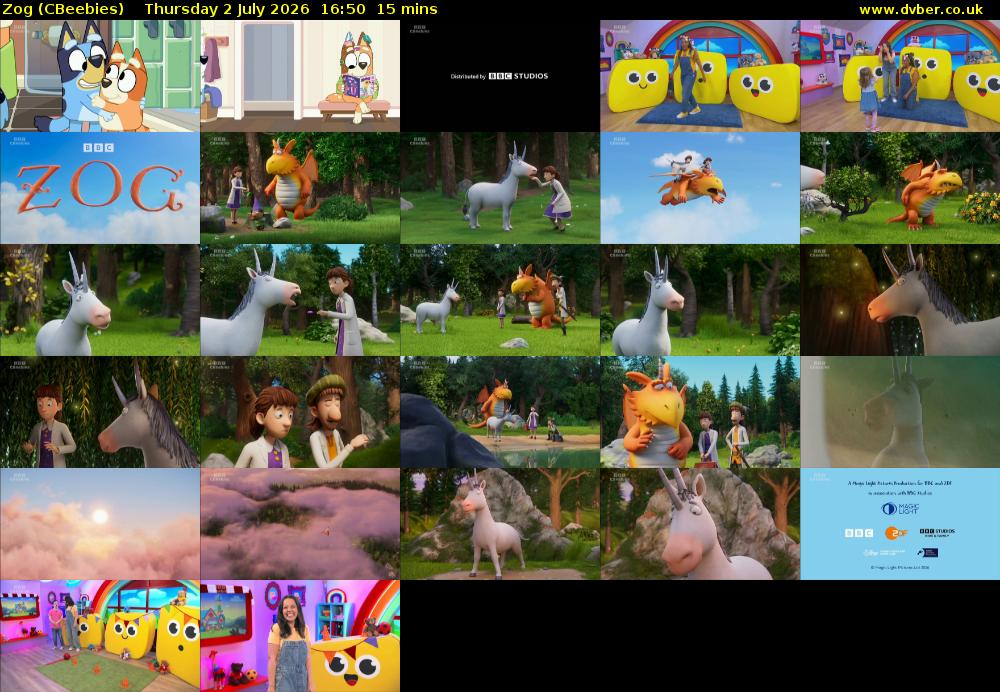 Zog (CBeebies) Thursday 2 July 2026 16:50 - 17:05