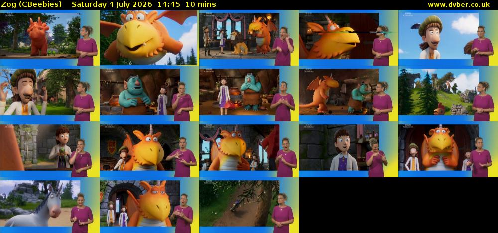 Zog (CBeebies) Saturday 4 July 2026 14:45 - 14:55