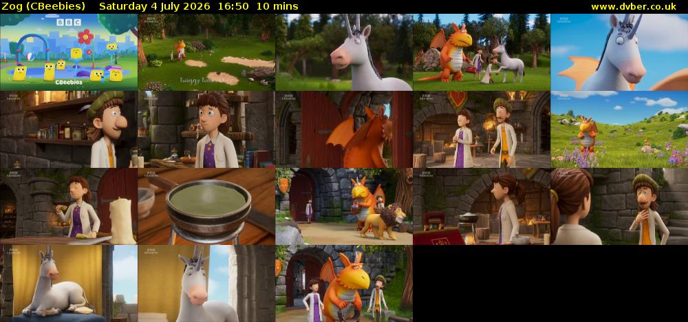 Zog (CBeebies) Saturday 4 July 2026 16:50 - 17:00