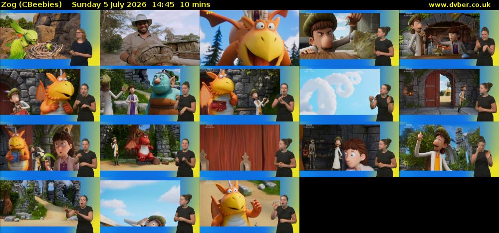 Zog (CBeebies) Sunday 5 July 2026 14:45 - 14:55