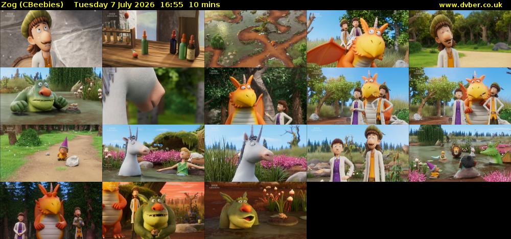 Zog (CBeebies) Tuesday 7 July 2026 16:55 - 17:05