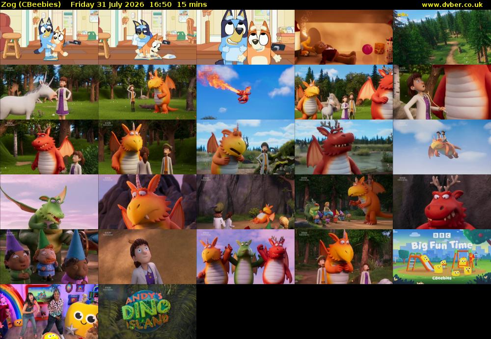 Zog (CBeebies) Friday 31 July 2026 16:50 - 17:05
