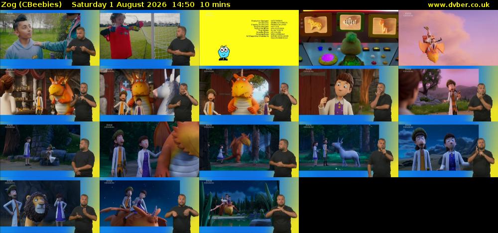 Zog (CBeebies) Saturday 1 August 2026 14:50 - 15:00