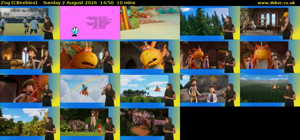 Zog (CBeebies) Sunday 2 August 2026 14:50 - 15:00