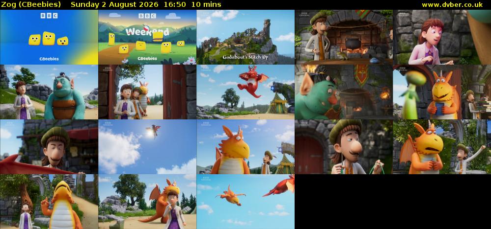 Zog (CBeebies) Sunday 2 August 2026 16:50 - 17:00