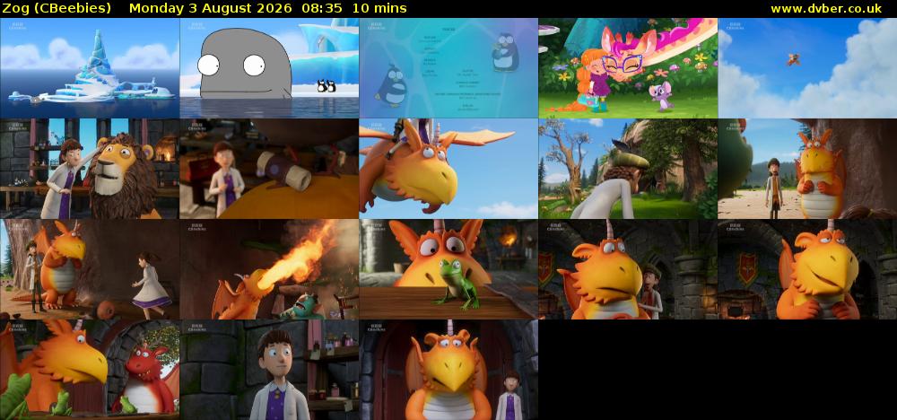 Zog (CBeebies) Monday 3 August 2026 08:35 - 08:45