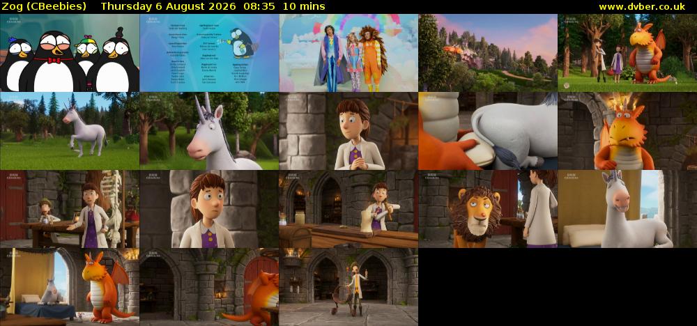Zog (CBeebies) Thursday 6 August 2026 08:35 - 08:45