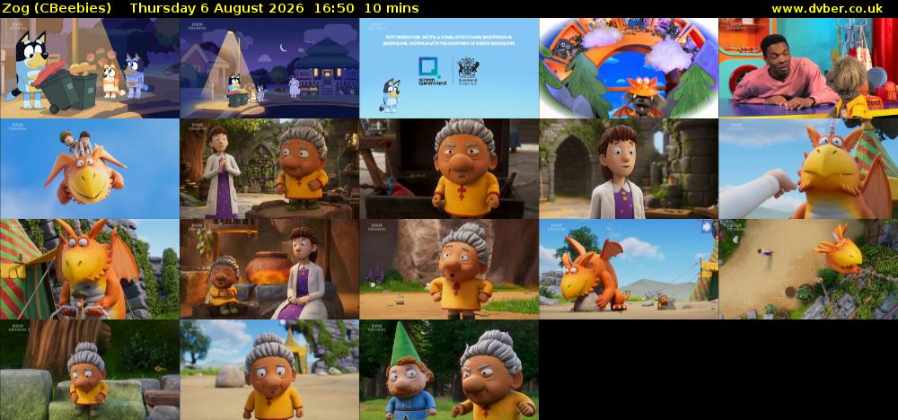 Zog (CBeebies) Thursday 6 August 2026 16:50 - 17:00