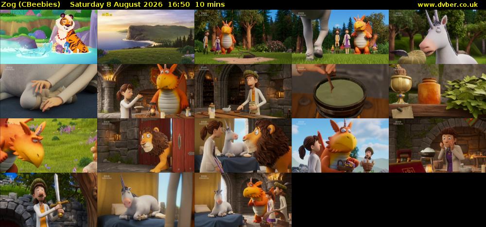 Zog (CBeebies) Saturday 8 August 2026 16:50 - 17:00