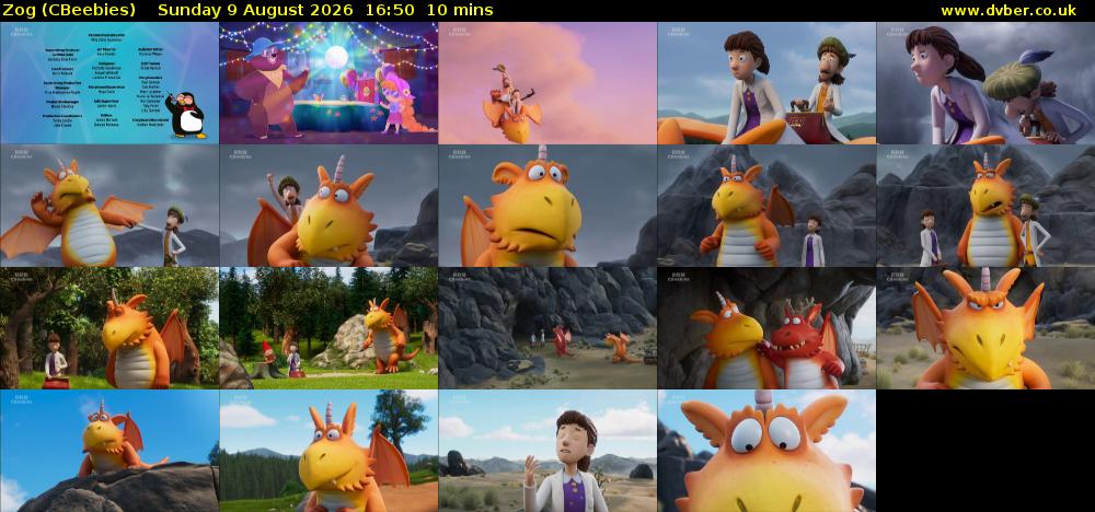Zog (CBeebies) Sunday 9 August 2026 16:50 - 17:00