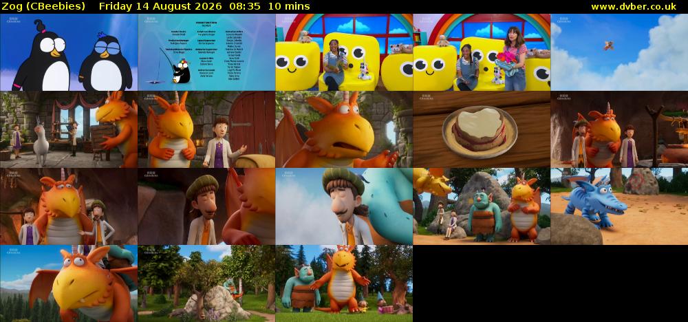 Zog (CBeebies) Friday 14 August 2026 08:35 - 08:45