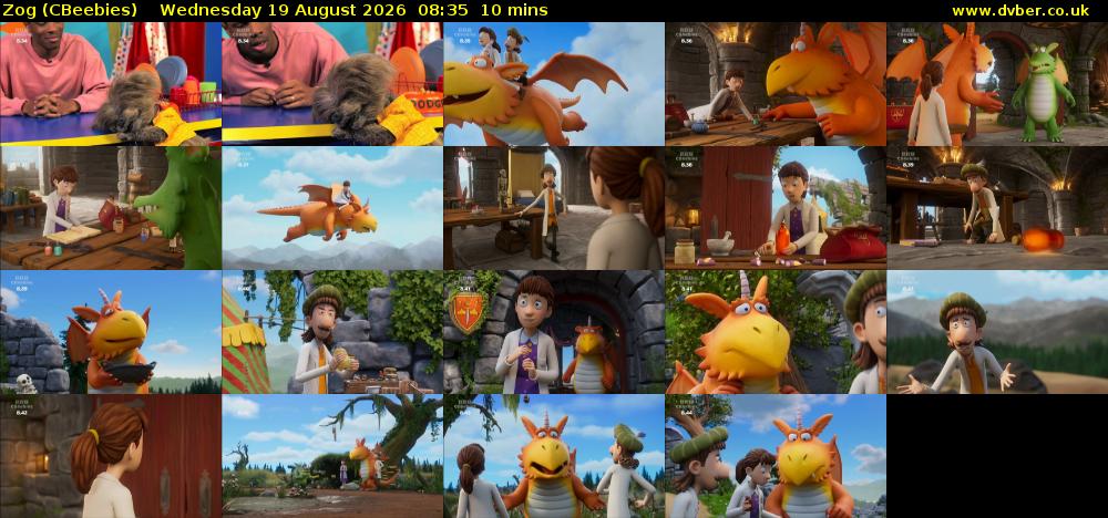 Zog (CBeebies) Wednesday 19 August 2026 08:35 - 08:45