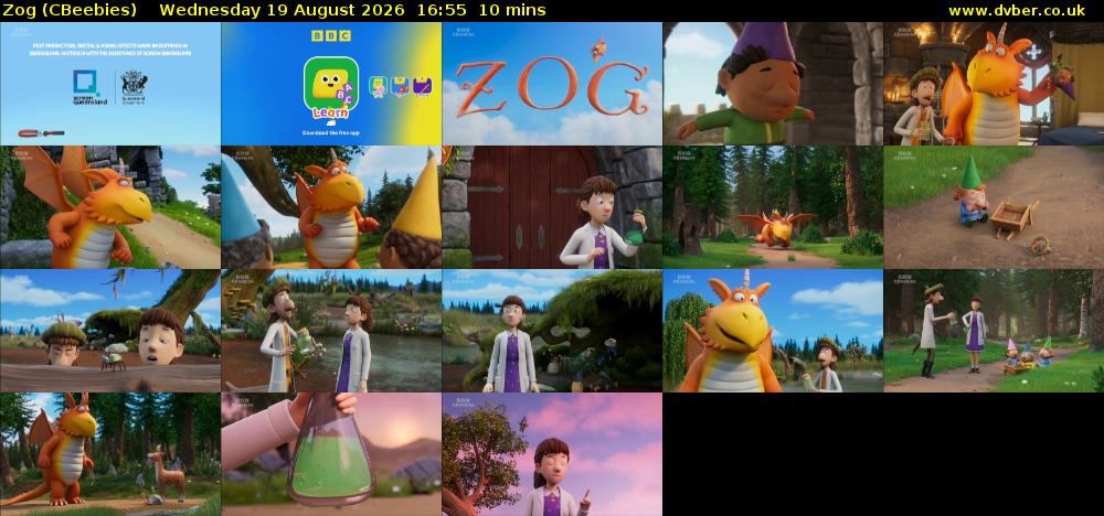 Zog (CBeebies) Wednesday 19 August 2026 16:55 - 17:05