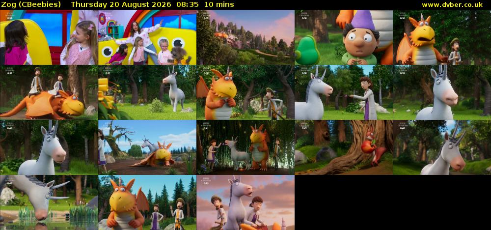 Zog (CBeebies) Thursday 20 August 2026 08:35 - 08:45