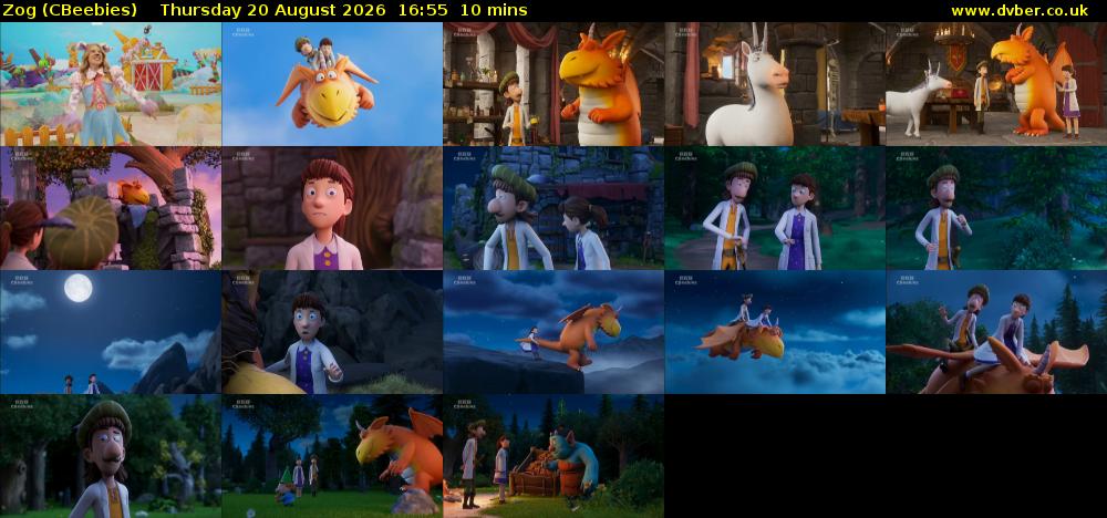 Zog (CBeebies) Thursday 20 August 2026 16:55 - 17:05