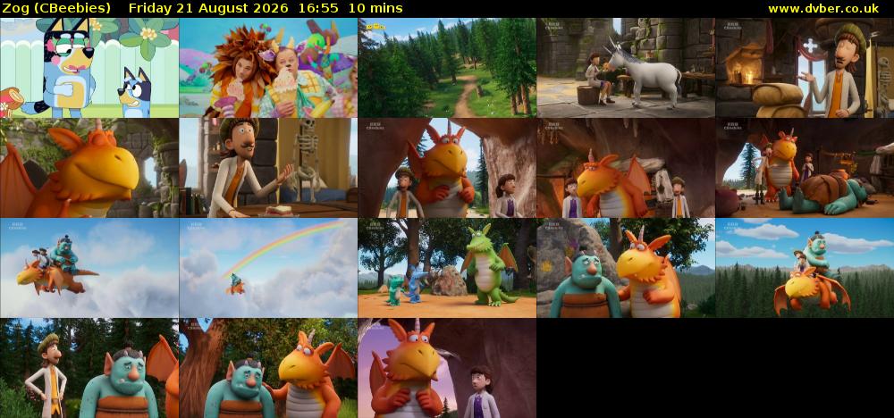 Zog (CBeebies) Friday 21 August 2026 16:55 - 17:05