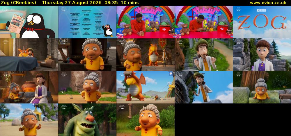 Zog (CBeebies) Thursday 27 August 2026 08:35 - 08:45