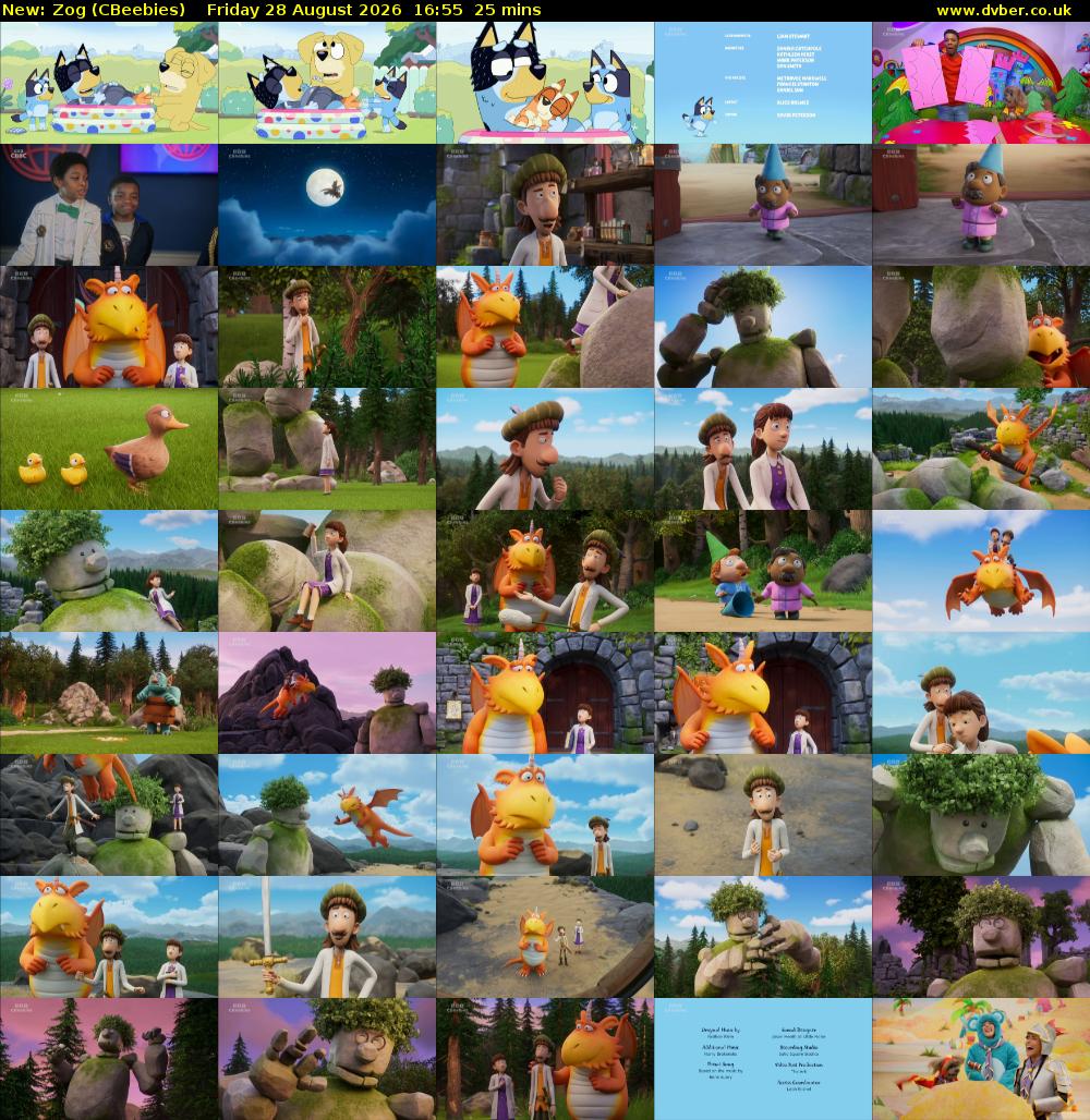 Zog (CBeebies) Friday 28 August 2026 16:55 - 17:20